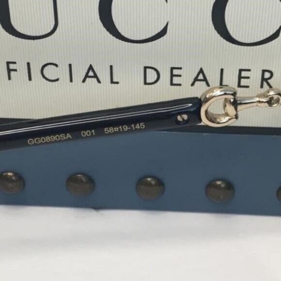 💯 - Authentic New GUCCIGrey Square Ladies SunglassesGG0890S 001 55 - Picture 14 of 15